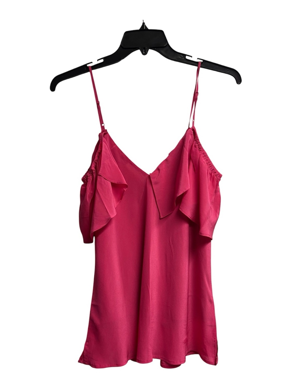 NWT Gold Hawk 100% Silk Cold Shoulder Victoria Ruffle Top Size Large - Picture 6 of 6